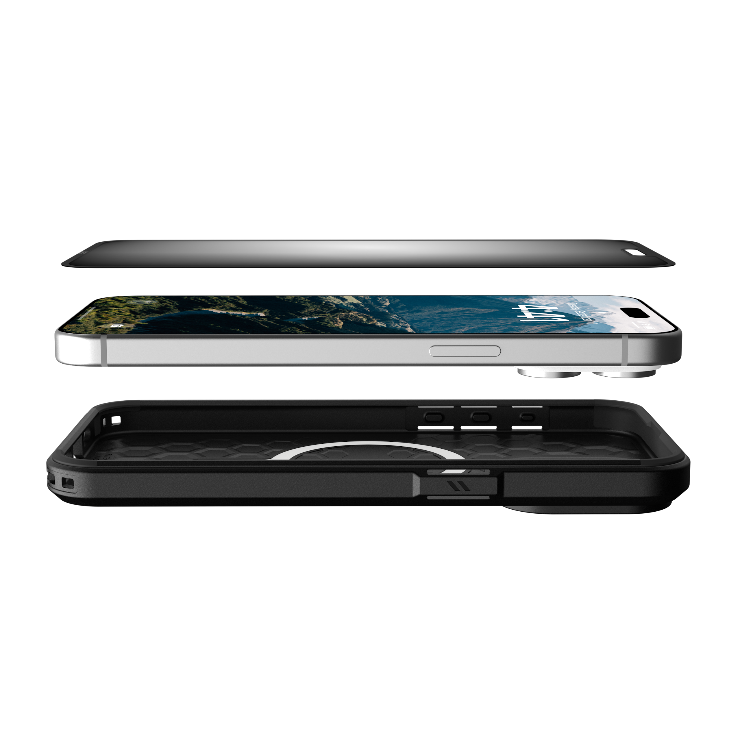 uag-standard-issue-iphone-15-pro-max-sichtschutzfolie-2-wege image 7