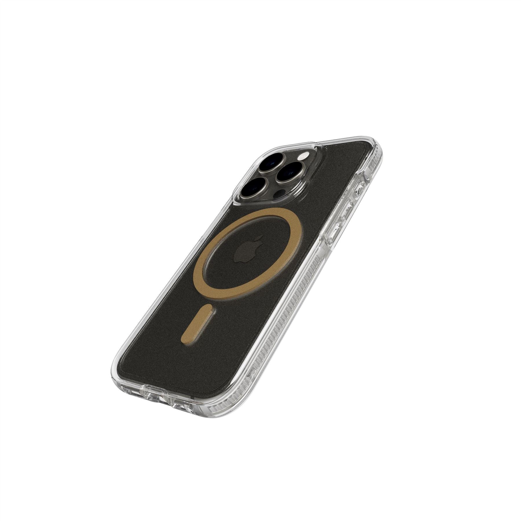 tech21-flexquartz-iphone-15-pro-handyh-lle-gold-klar-magsafe image 3