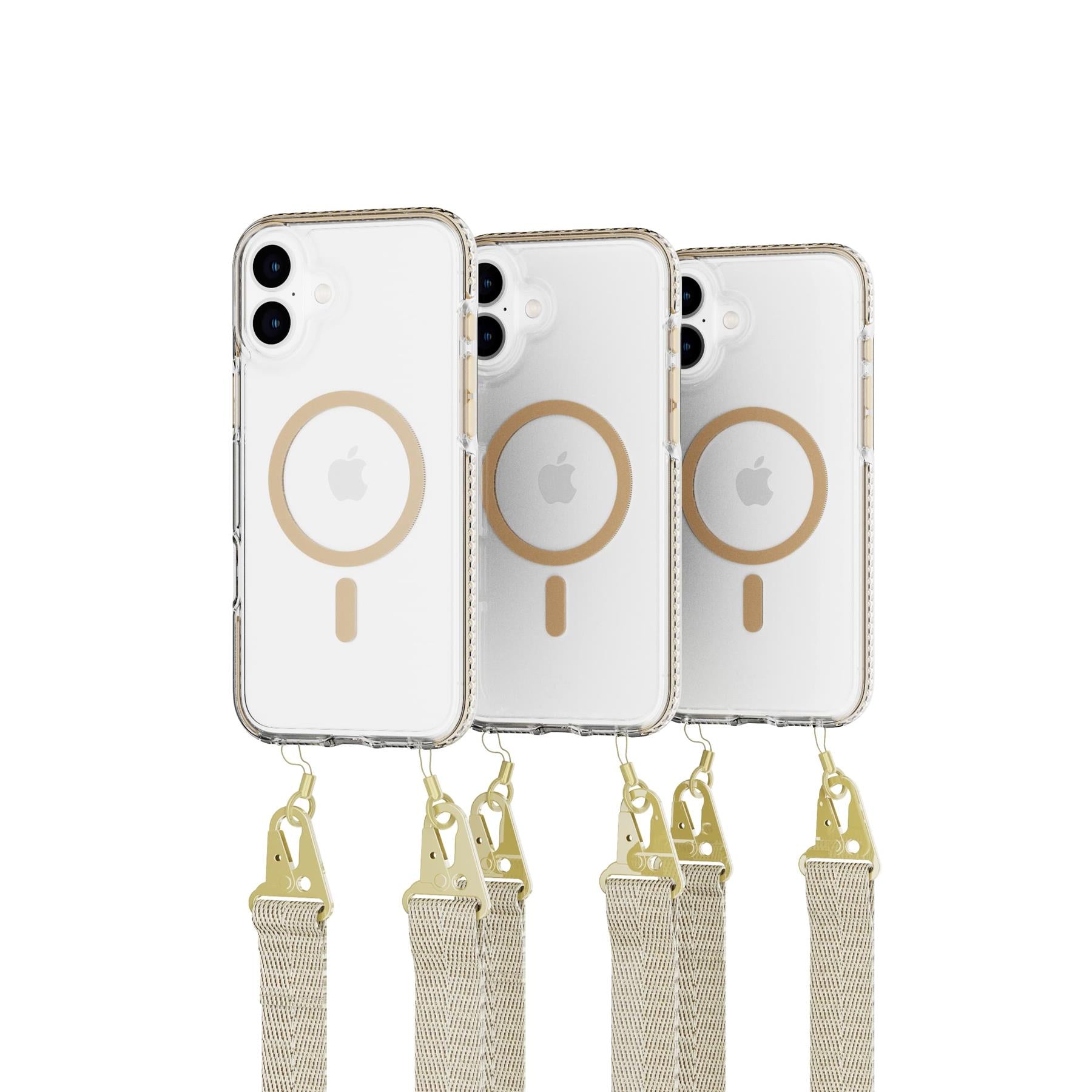 tech21-evocrystal-iphone-16-plus-handyh-lle-gold-mit-band-transparent image 3