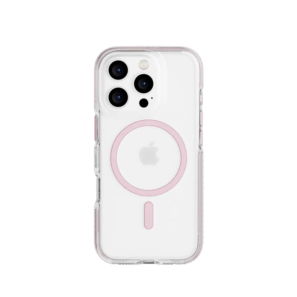 tech21-evocrystal-iphone-16-pro-h-lle-clear-pink-magsafe image 1