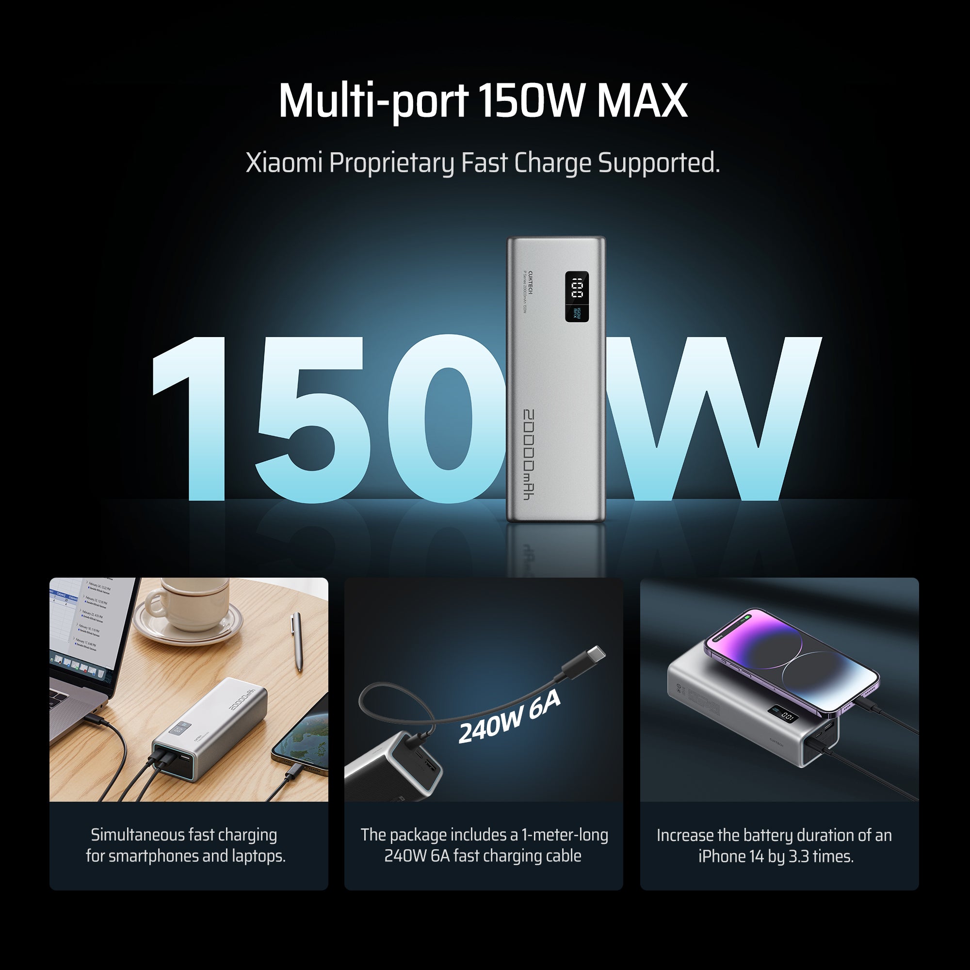 cuktech-15-power-bank-20000mah-150w-schnellladen image 5