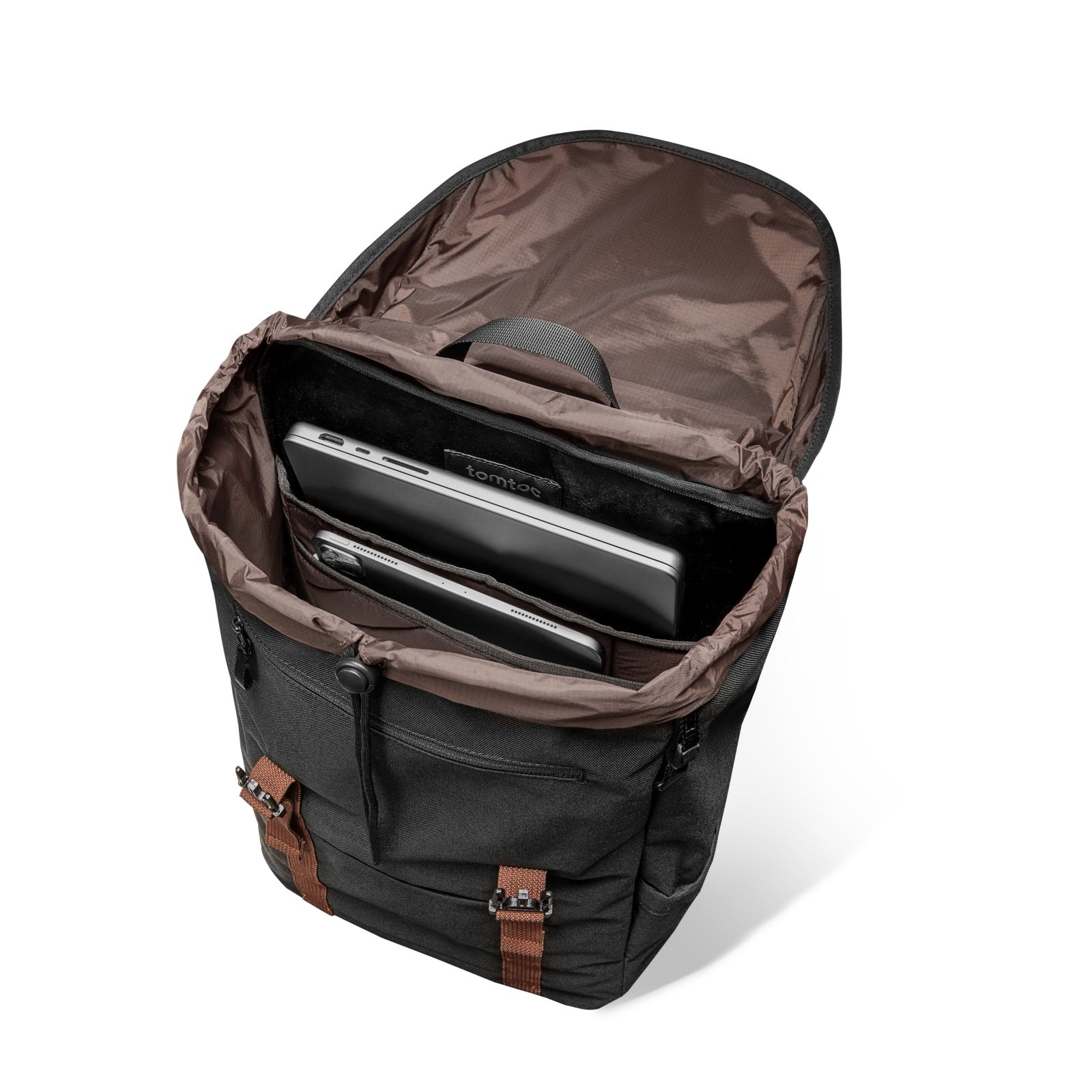 tomtoc-vintpack-ta1-laptop-rucksack-22l-schwarz-vintage image 4