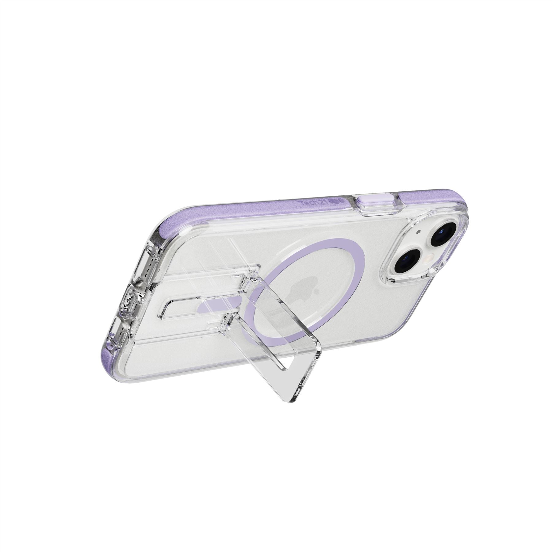 tech21-evocrystal-kick-iphone-13-14-15-h-lle-clear-lilac-magsafe image 3