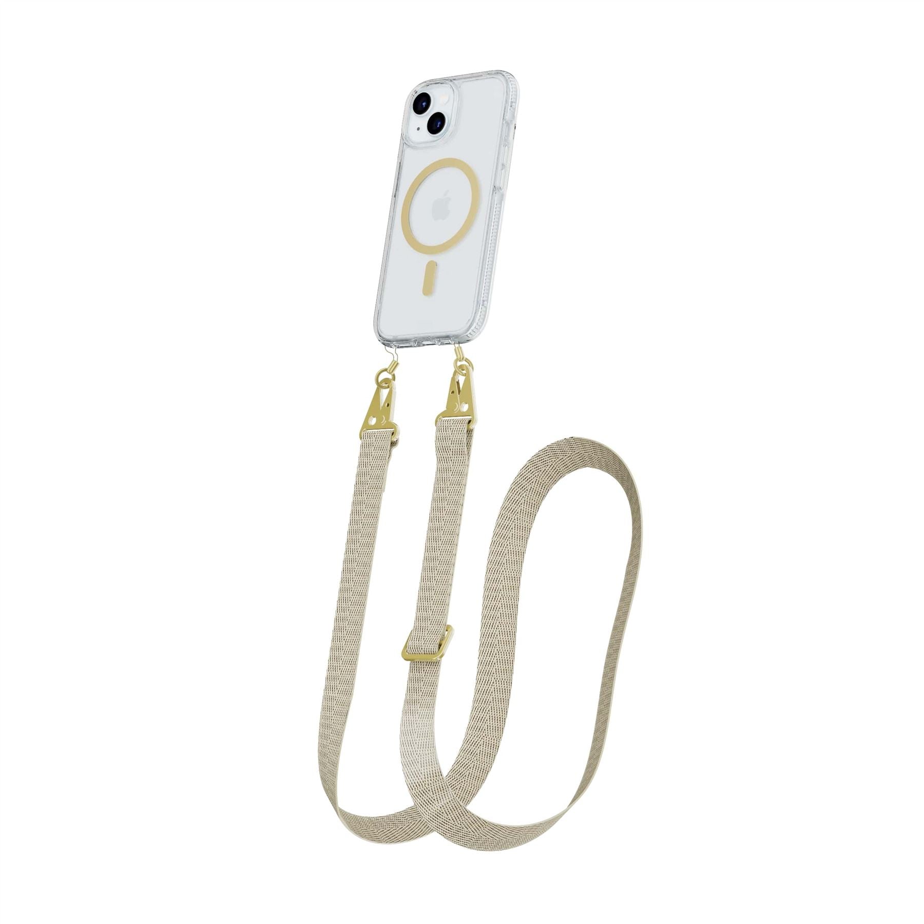 tech21-flexquartz-iphone-13-17e-h-lle-clear-gold-mit-band image 5