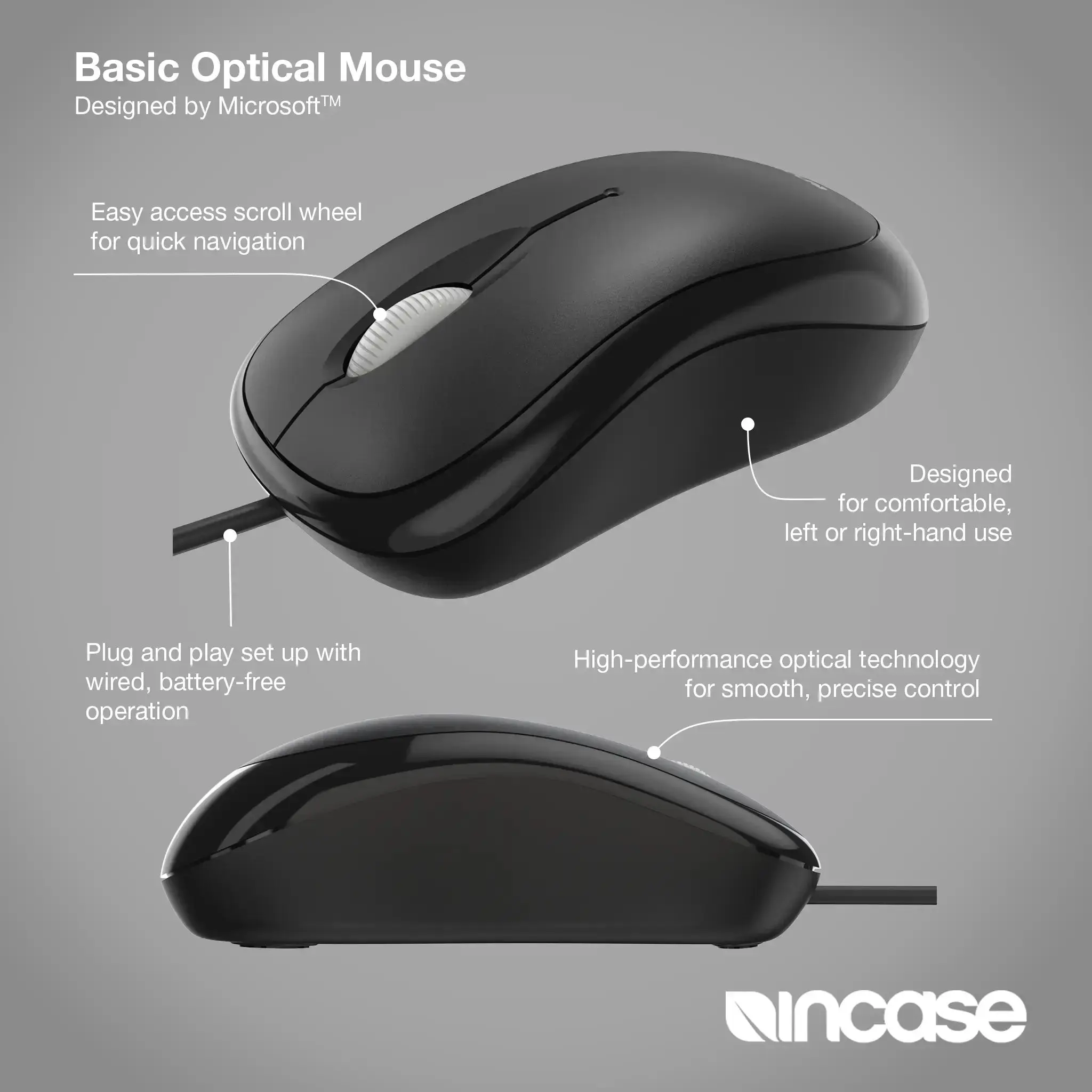 incase-designed-by-microsoft-basic-optical-mouse-maus-schwarz-translucent image 3