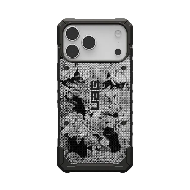 uag-pathfinder-iphone-17-pro-max-h-lle-magsafe-floral-grey image 1
