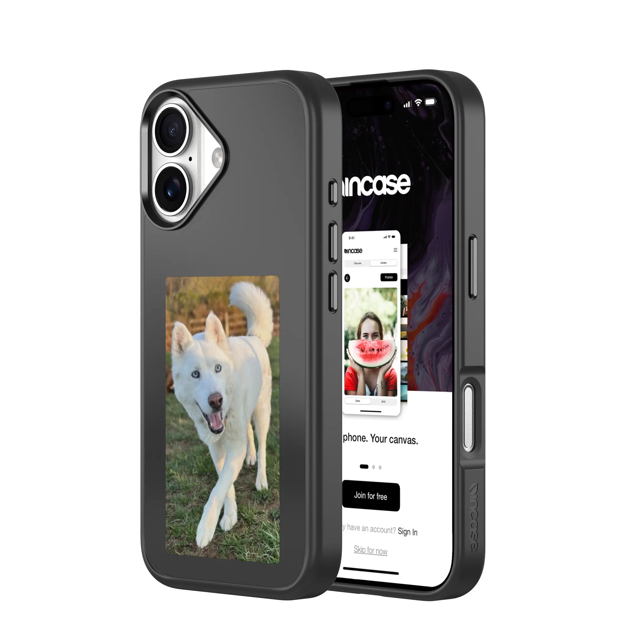 incase-my-flip-screen-iphone-17-h-lle-schwarz-e-ink-display image 2