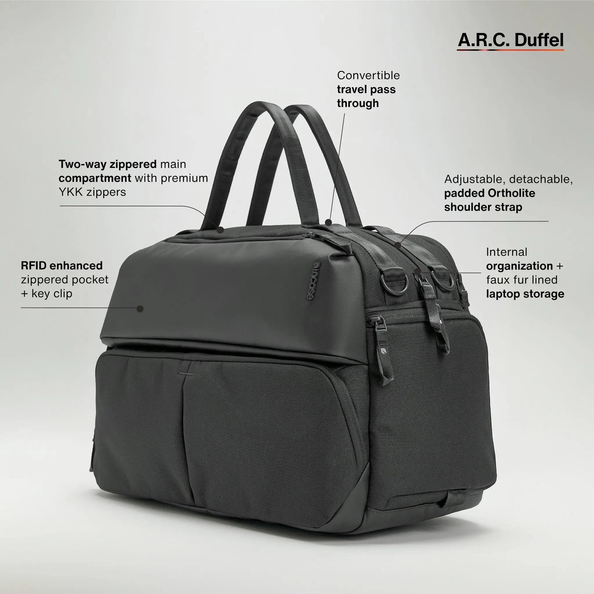 incase-a-r-c-duffel-reisetasche-40l-schwarz-laptop-16-zoll image 3