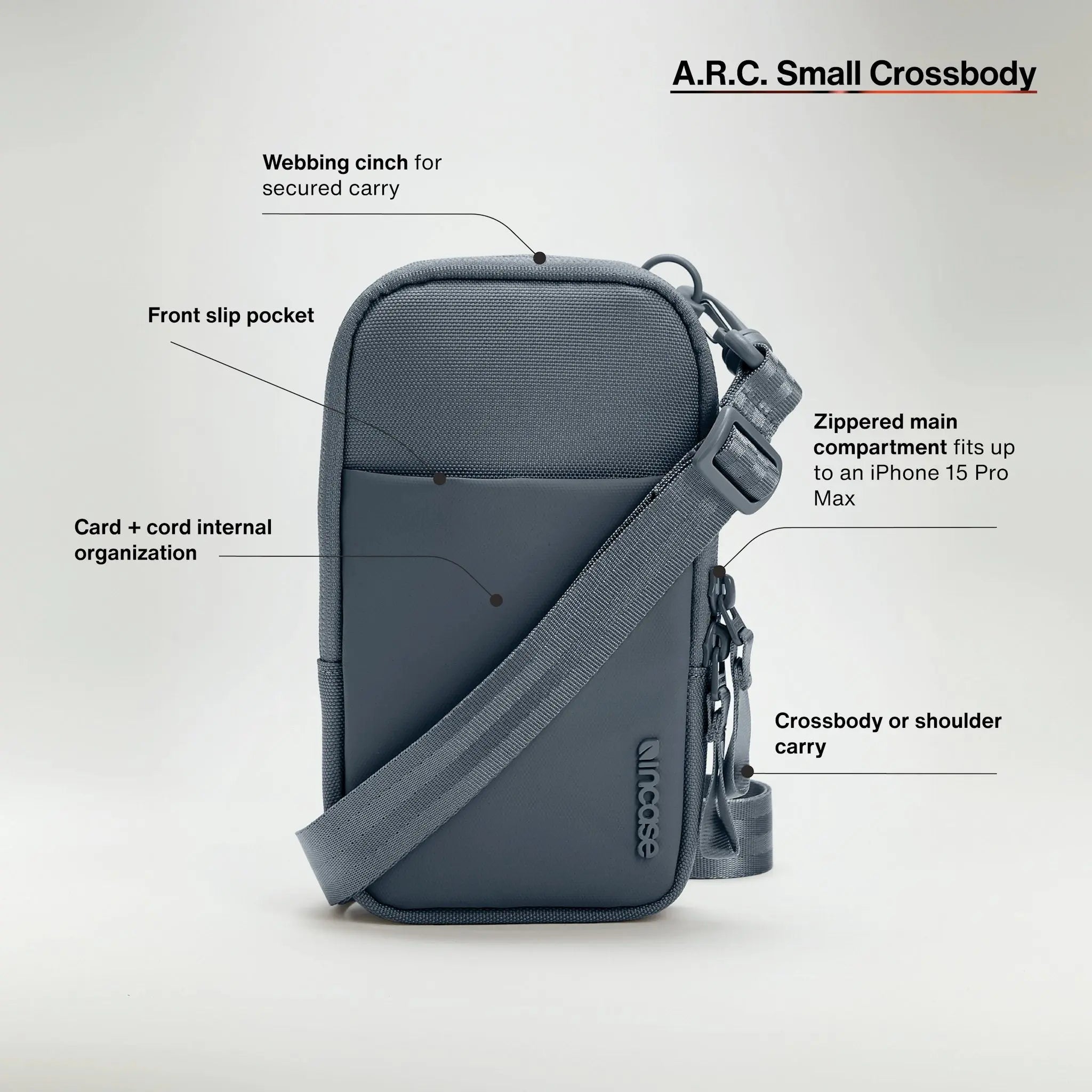 incase-a-r-c-crossbody-tasche-schwarz-recyceltes-polyester image 3