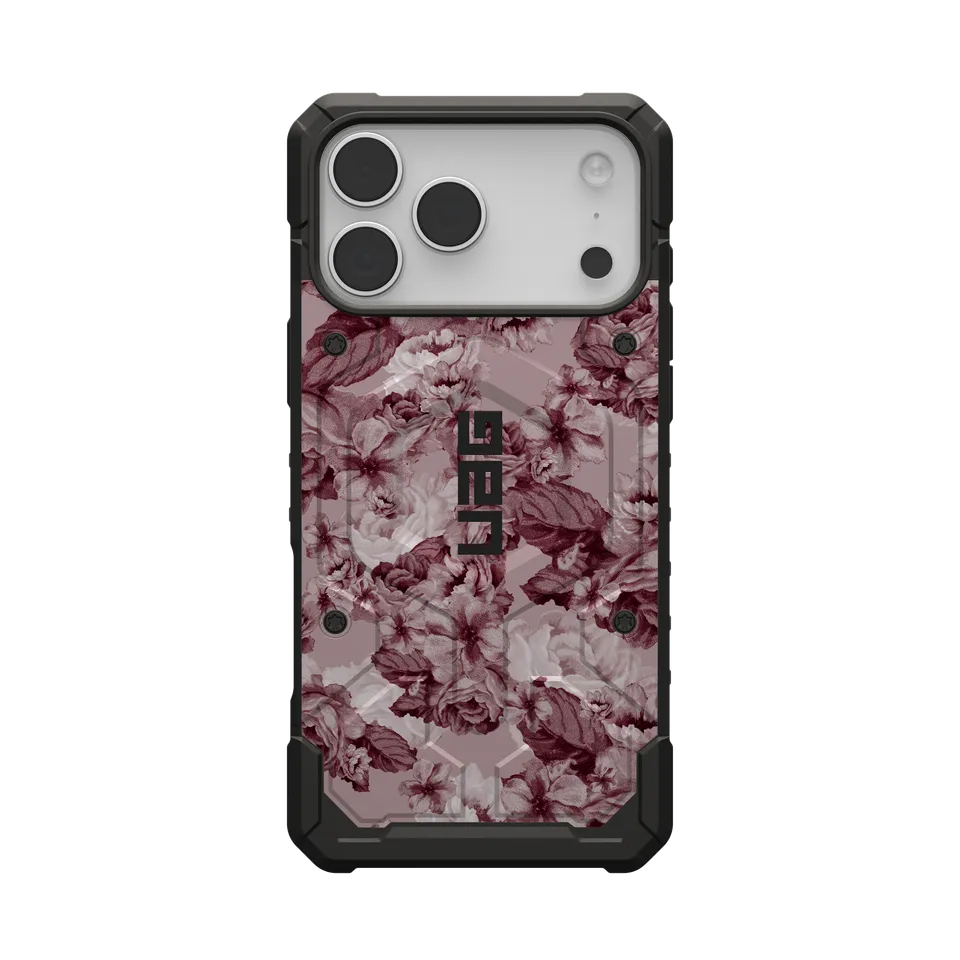 uag-pathfinder-iphone-17-pro-max-handyh-lle-floral-merlot-magsafe image 1