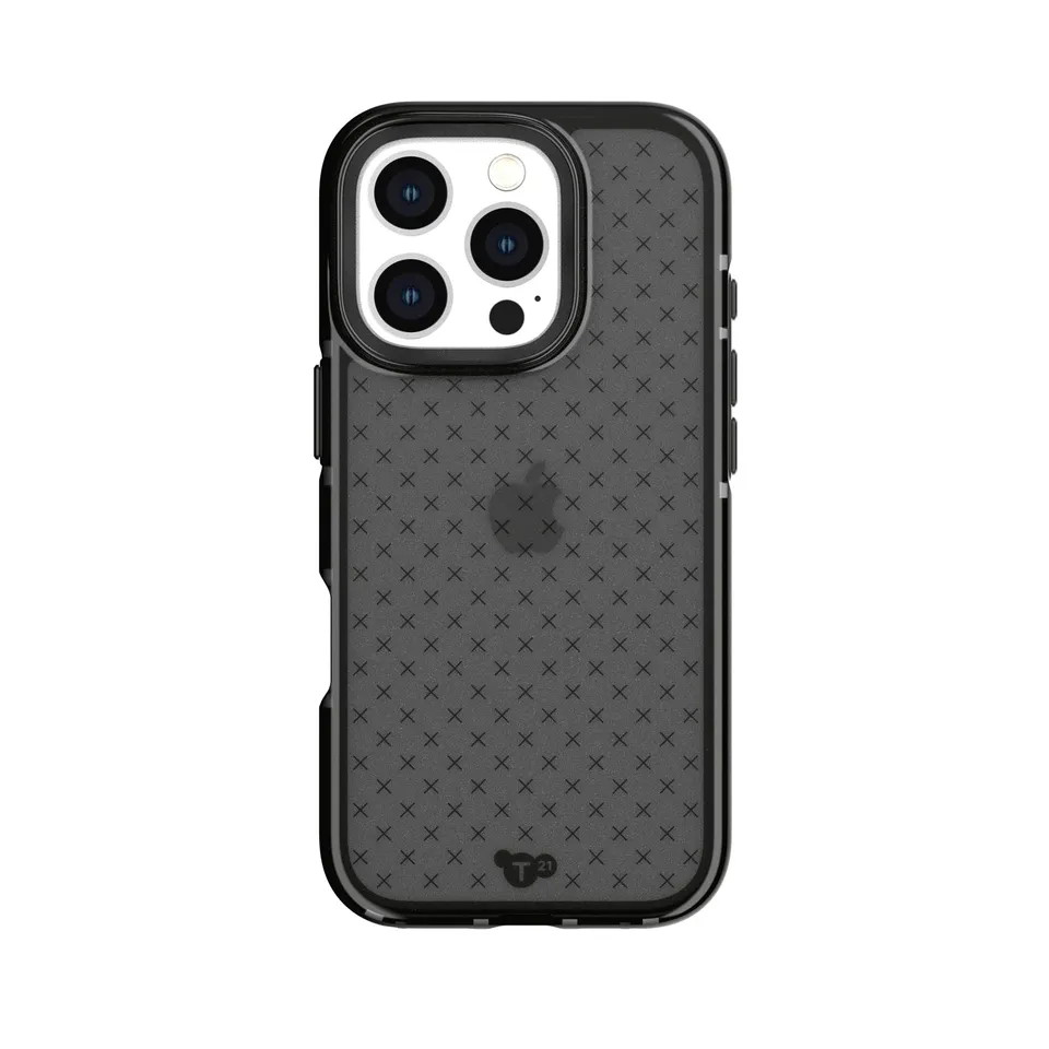 tech21-evocheck-iphone-16-pro-h-lle-smokey-black-16ft-schutz image 1