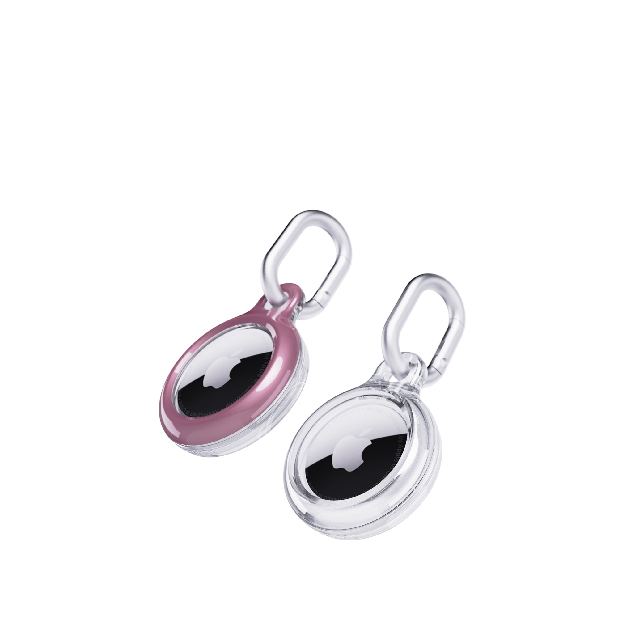 tech21-evopop-airtag-h-lle-2er-pack-rosa-transparent-karabiner image 3