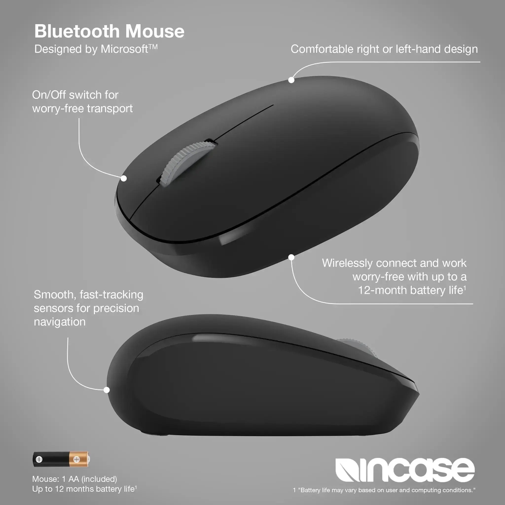 incase-designed-by-microsoft-bluetooth-maus-schwarz image 3