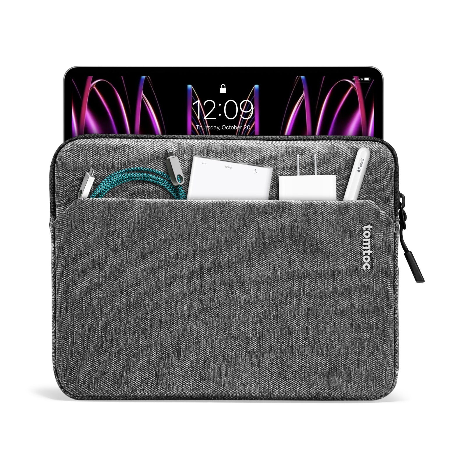 tomtoc-light-b18-tablet-tasche-13-zoll-dunkelgrau-zubeh-r image 2