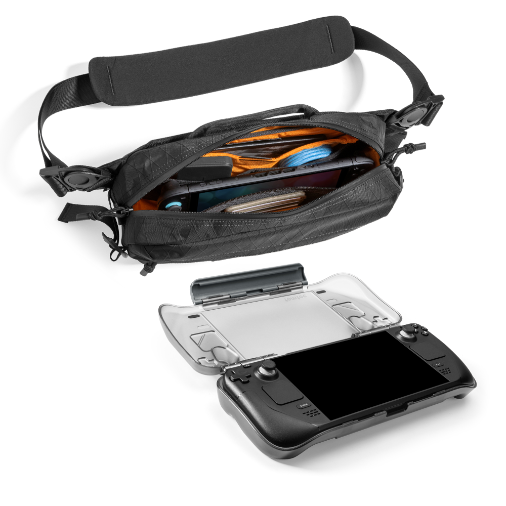 tomtoc-steam-deck-travel-duo-sling-5-5l-armor-g12-case image 2