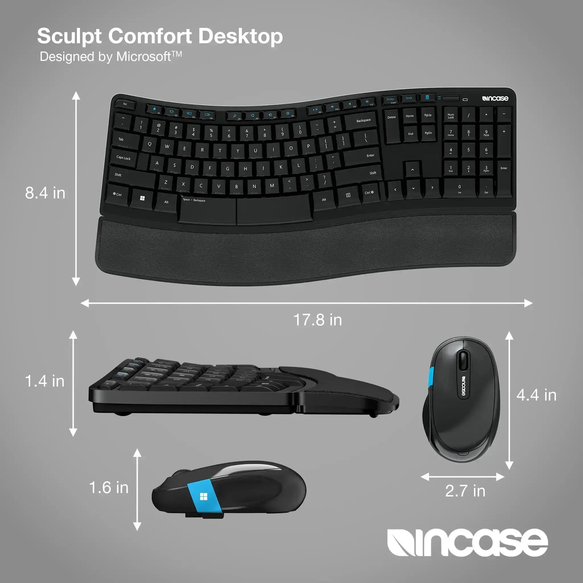 incase-sculpt-comfort-desktop-tastatur-maus-set-schwarz-englisch image 4