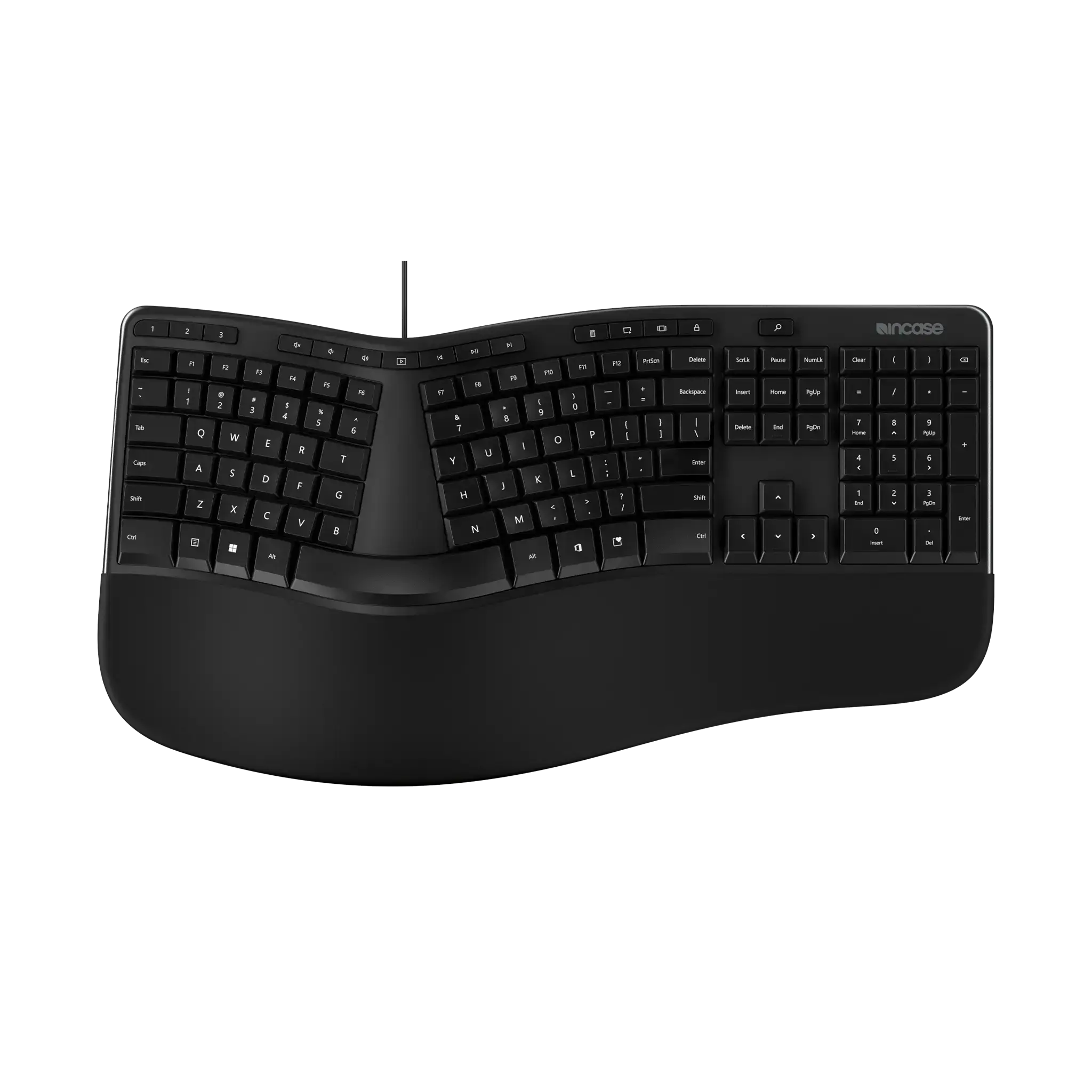 incase-designed-by-microsoft-ergonomische-tastatur-schwarz-usb image 1