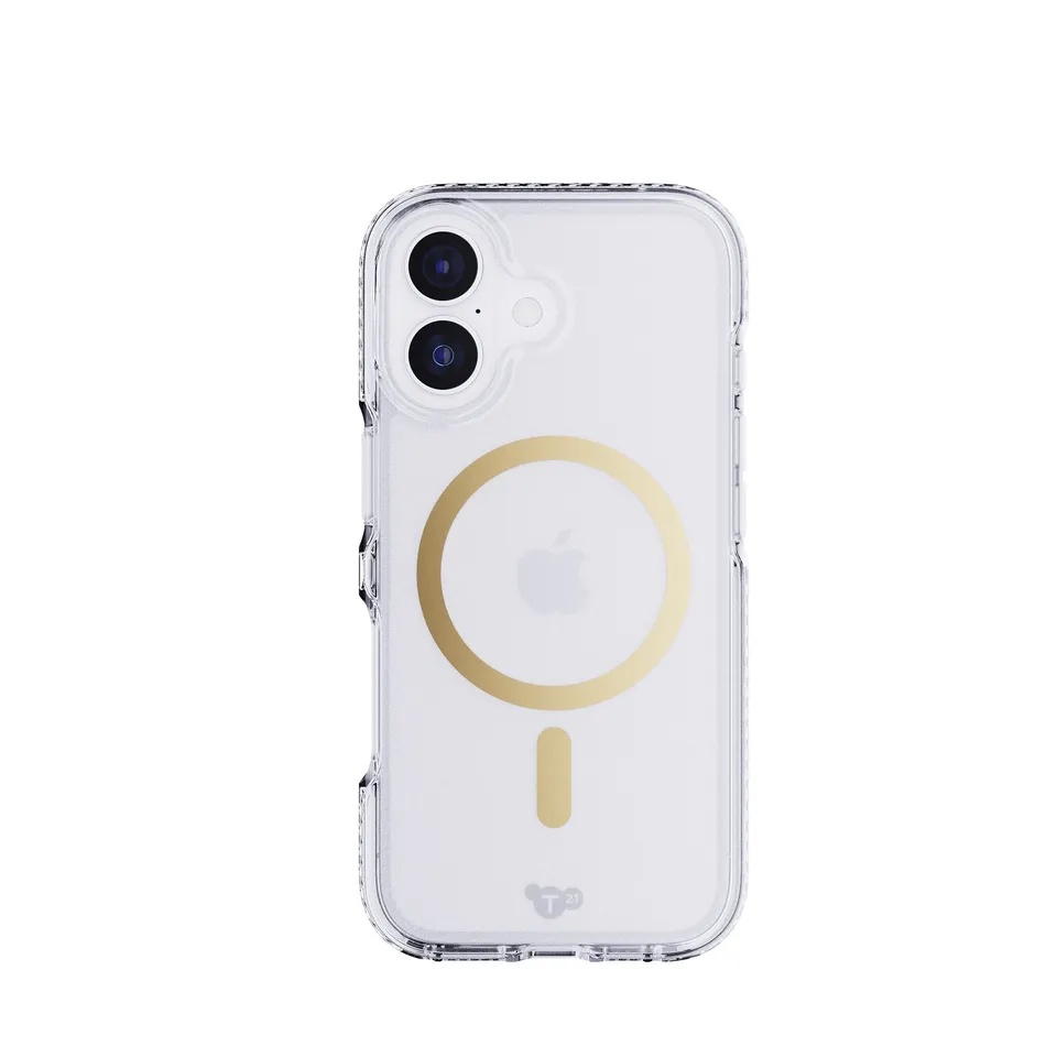 tech21-evocrystal-iphone-17-handyh-lle-metallic-gold-magsafe-klar image 1