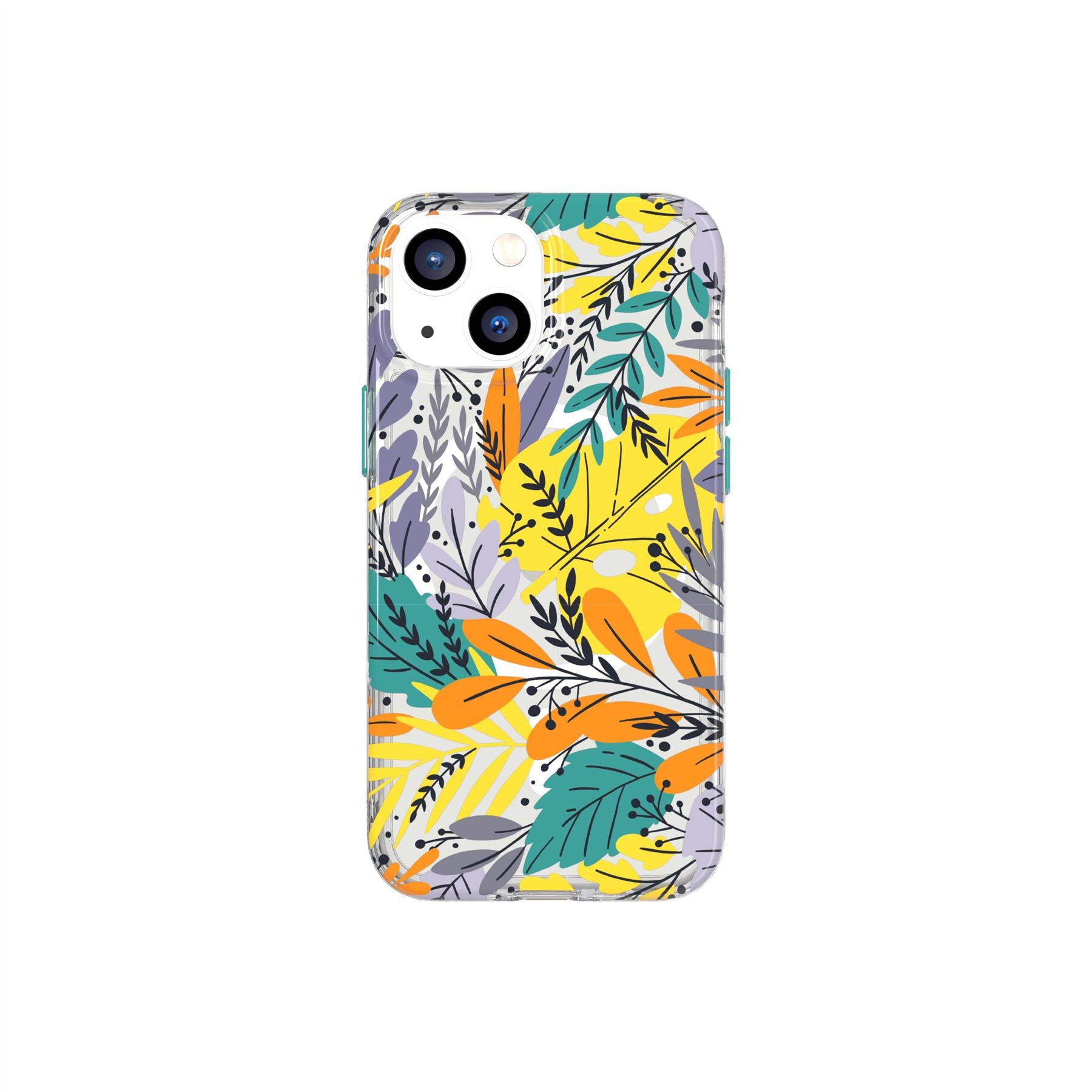 tech21-evoart-iphone-13-mini-h-lle-green-leaf-muster-magsafe image 1