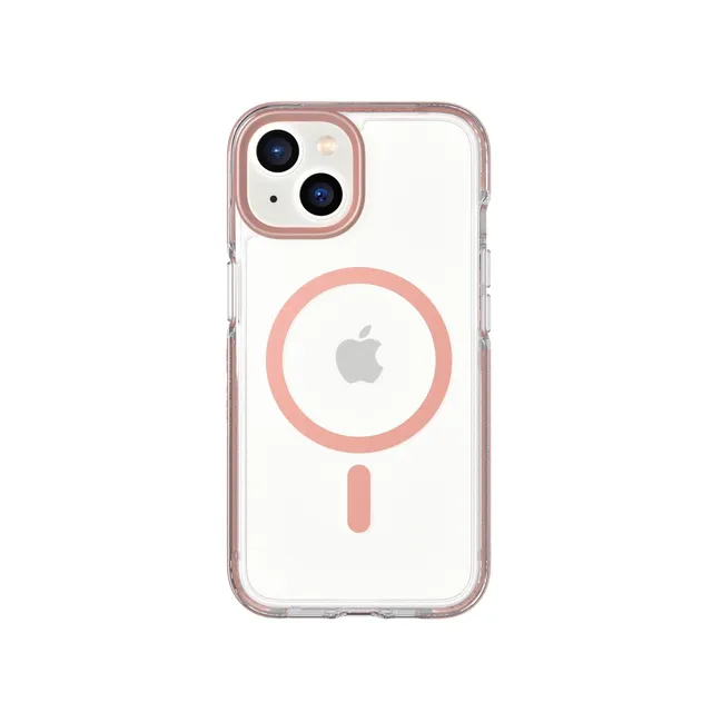 tech21-evocrystal-iphone-15-14-13-handyh-lle-clear-ros-gold-magsafe image 1