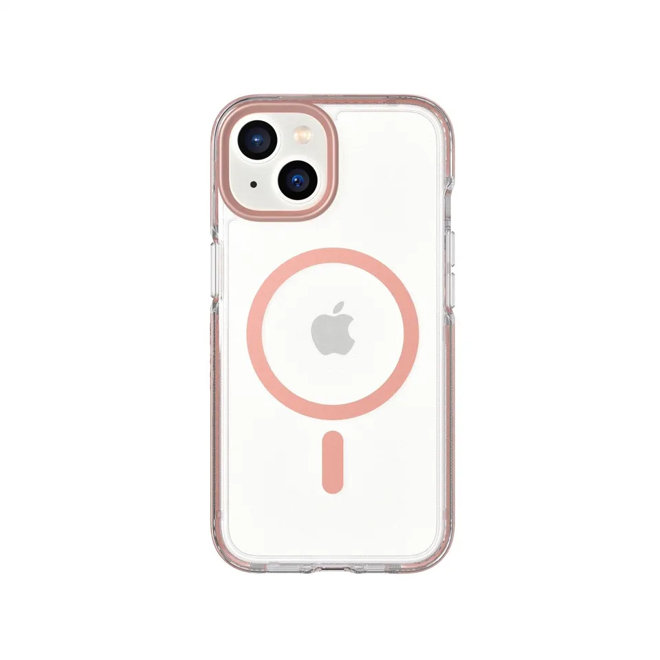 tech21-evocrystal-iphone-15-14-13-handyh-lle-clear-ros-gold-magsafe image 1