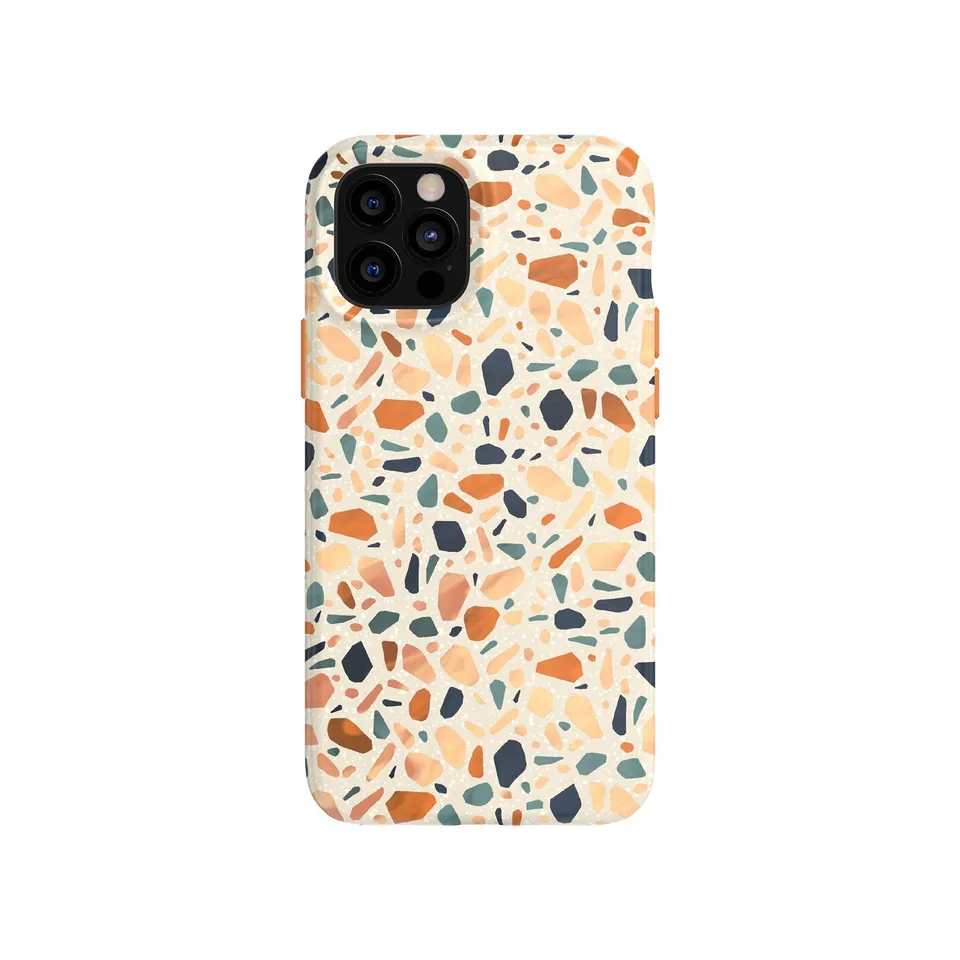 tech21-eco-art-iphone-12-12-pro-h-lle-terrazzo-orange-10ft image 1
