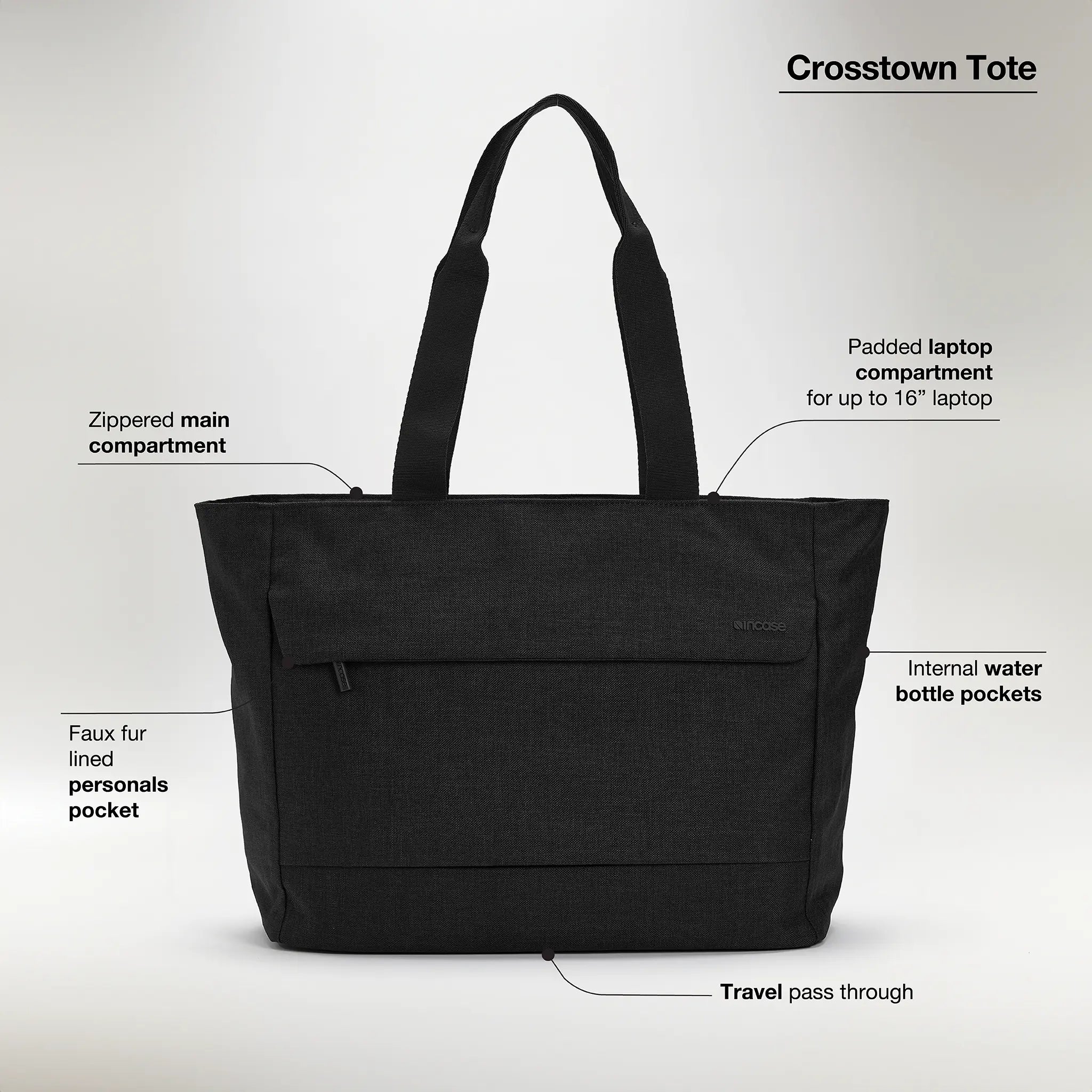 incase-crosstown-tote-25l-shopper-laptop-16-zoll-schwarz image 3