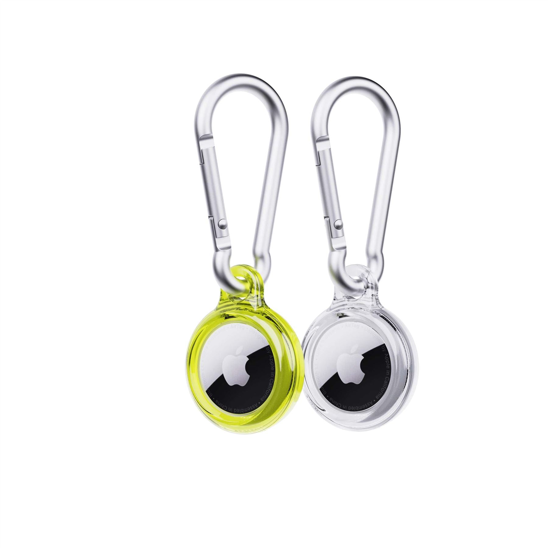 tech21-evopop-airtag-h-lle-2er-cyber-lime-clear-karabiner image 1