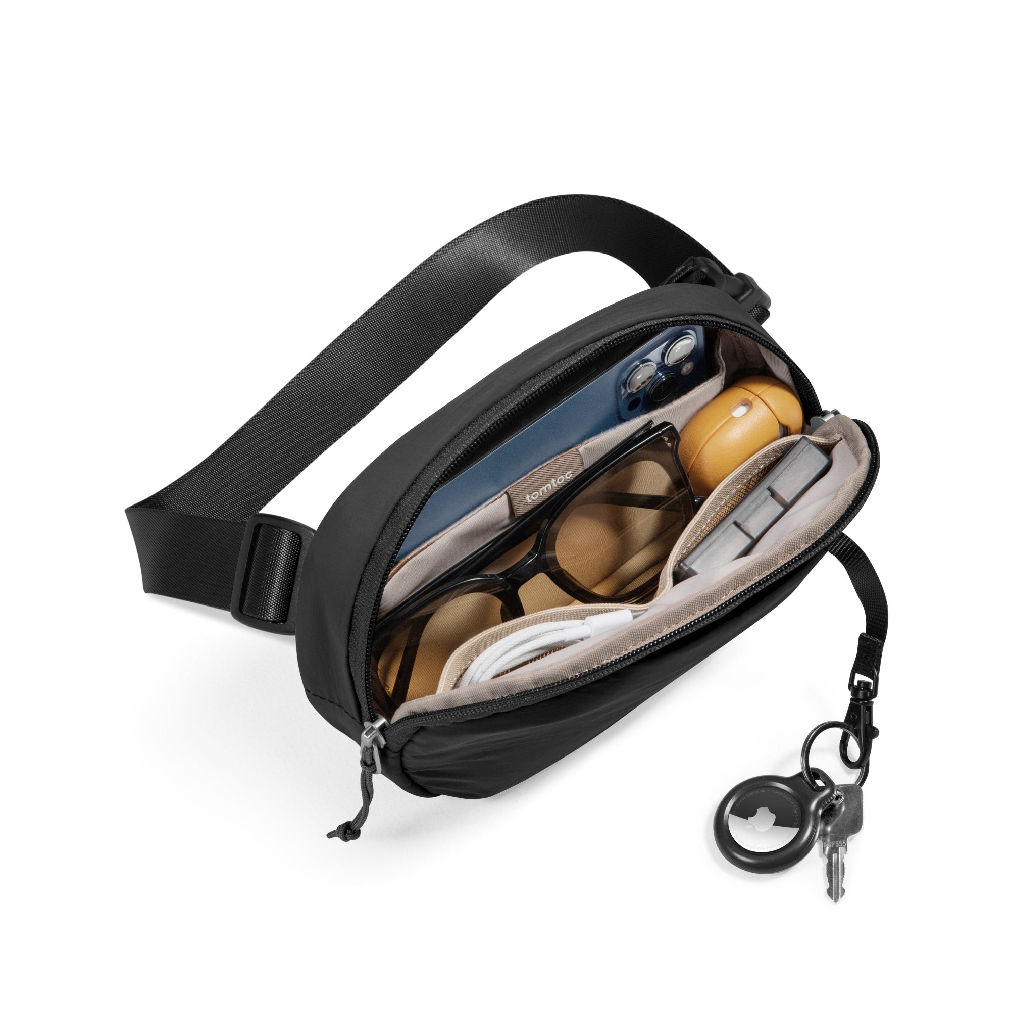 tomtoc-slingbean-t32-belt-bag-bauchtasche-schwarz-rfid-1-5l image 2