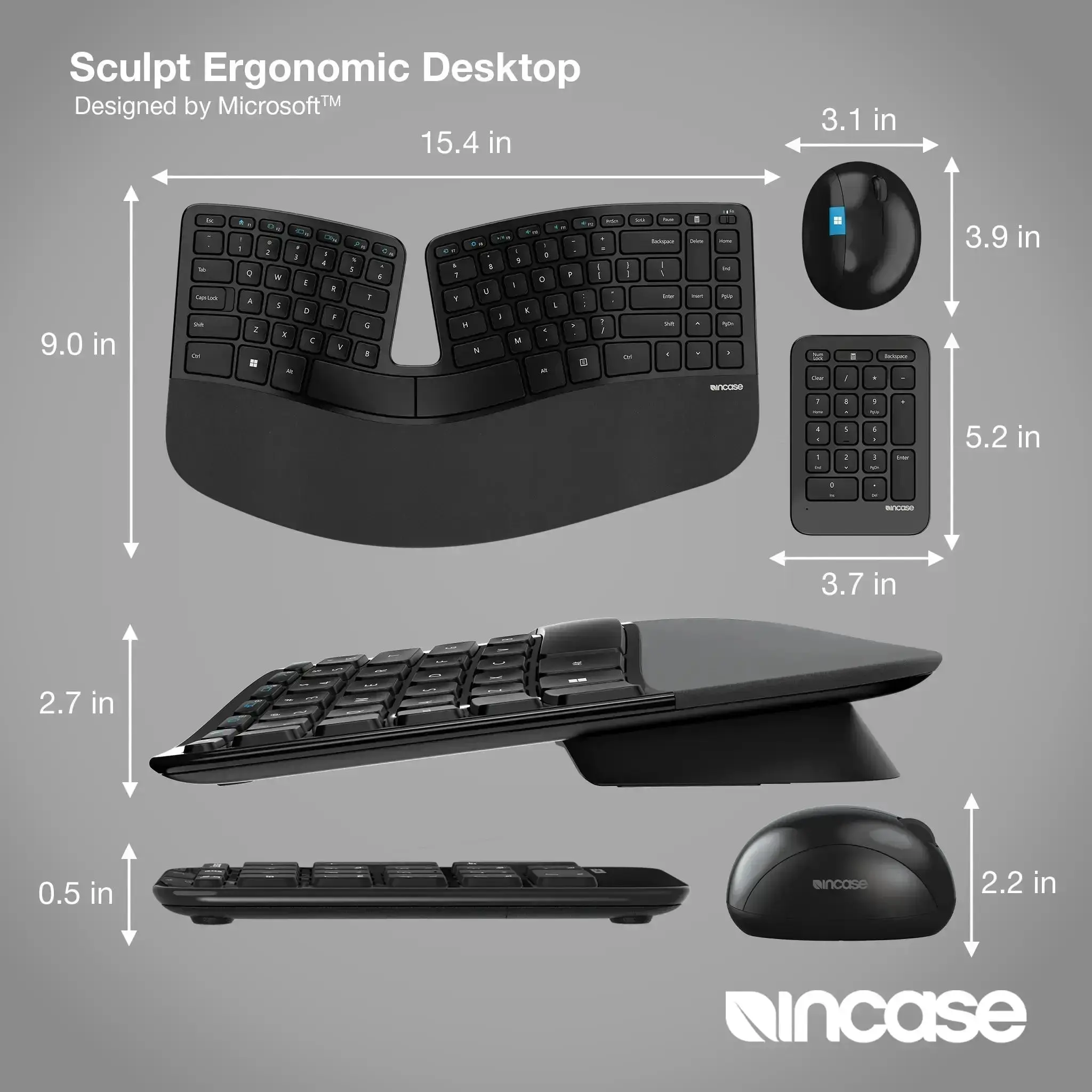 incase-sculpt-ergonomic-desktop-tastatur-maus-schwarz image 4