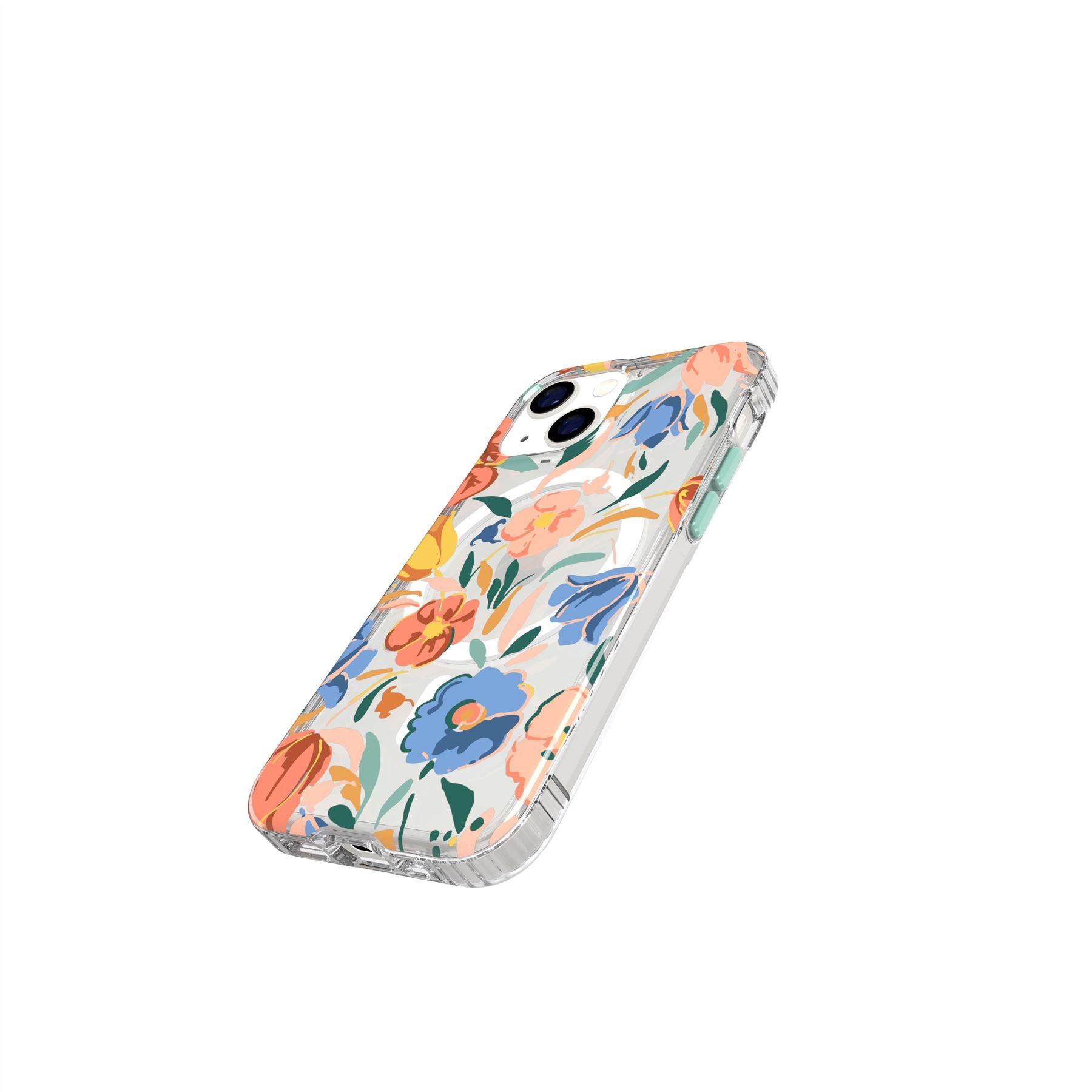 tech21-evoart-iphone-13-mini-h-lle-peach-tulip-blumen image 3