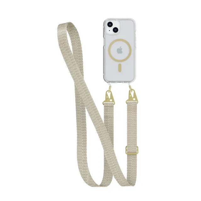 tech21-flexquartz-iphone-13-17e-h-lle-clear-gold-mit-band image 1