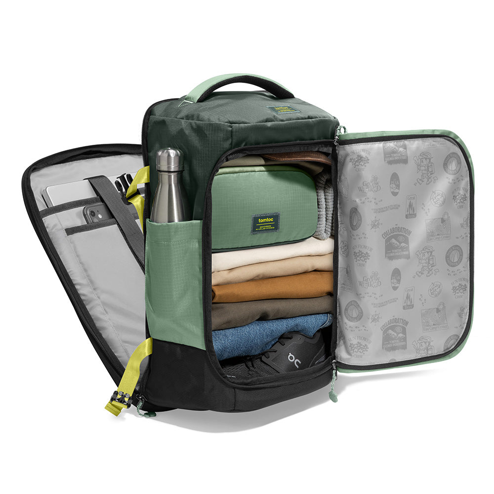 tomtoc-navigator-t66-liteway-reise-rucksack-40l-moosgr-n image 2