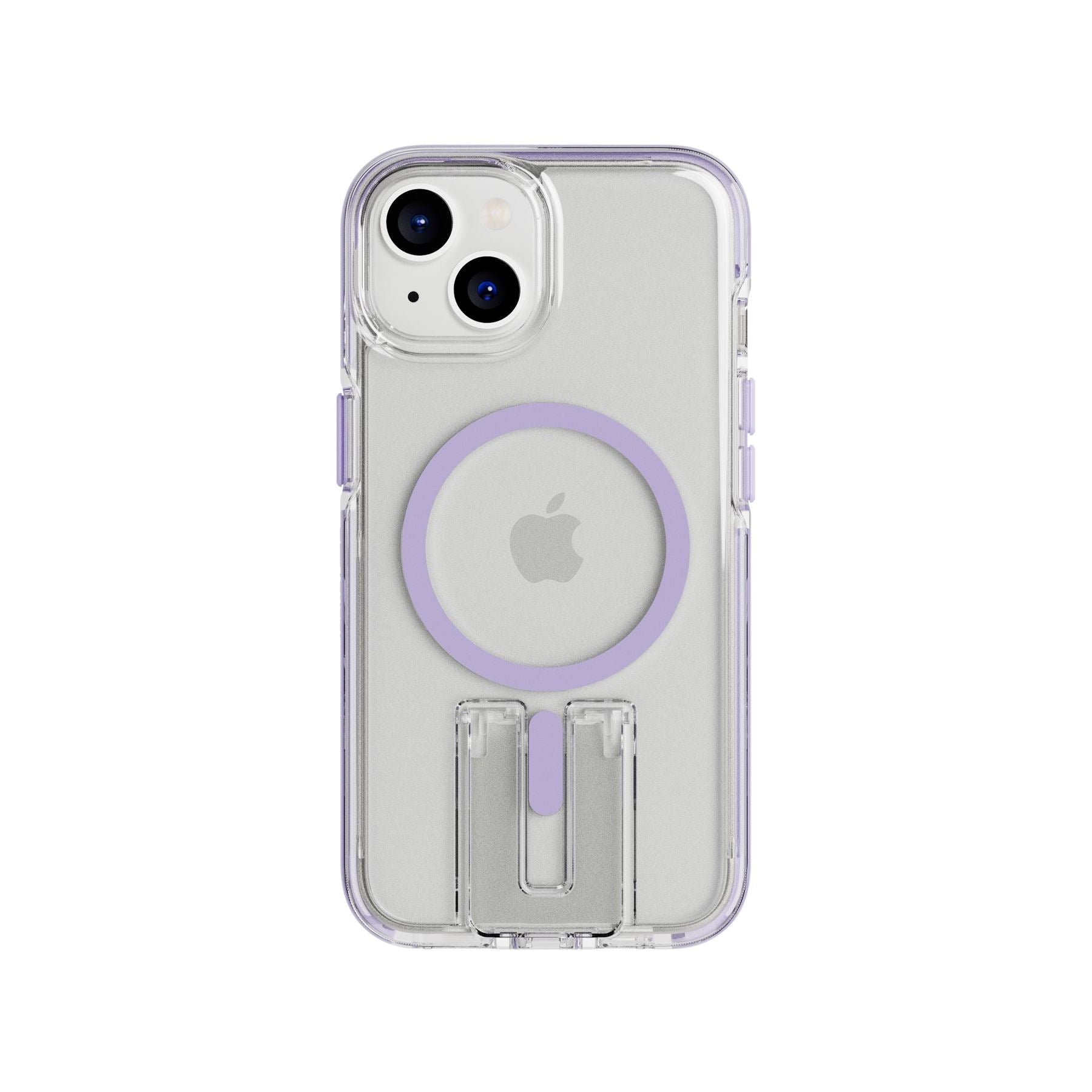 tech21-evocrystal-kick-iphone-13-14-15-h-lle-clear-lilac-magsafe image 1