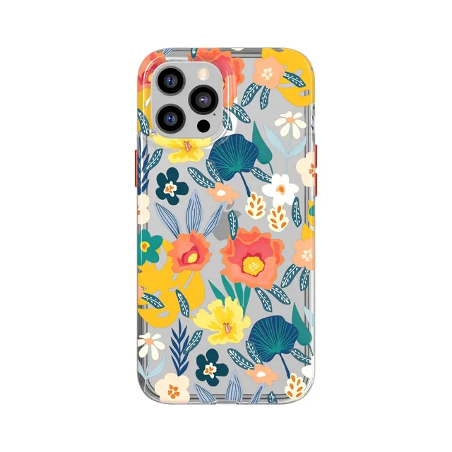 tech21-evoart-iphone-12-pro-max-handyh-lle-orange-blumen image 1