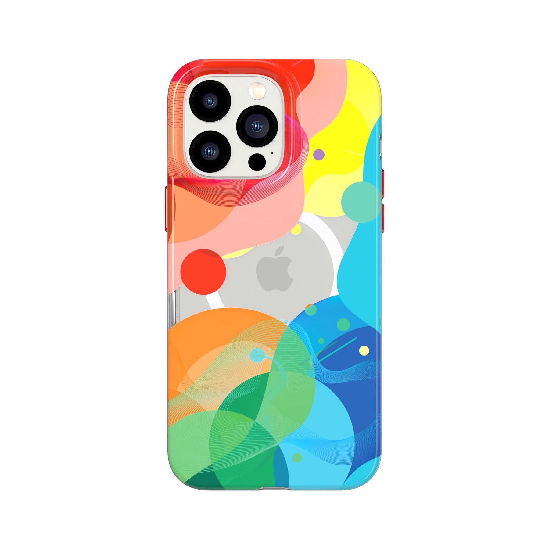 tech21-evoart-iphone-14-pro-max-h-lle-bubble-bounce-magsafe-bunt image 1