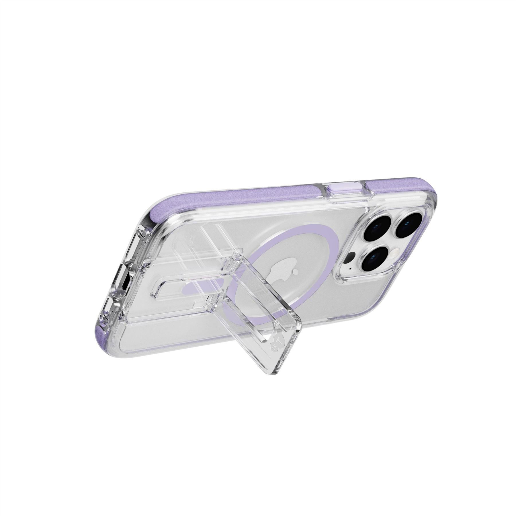 tech21-evocrystal-kick-iphone-15-pro-h-lle-lila-magsafe-stand image 7