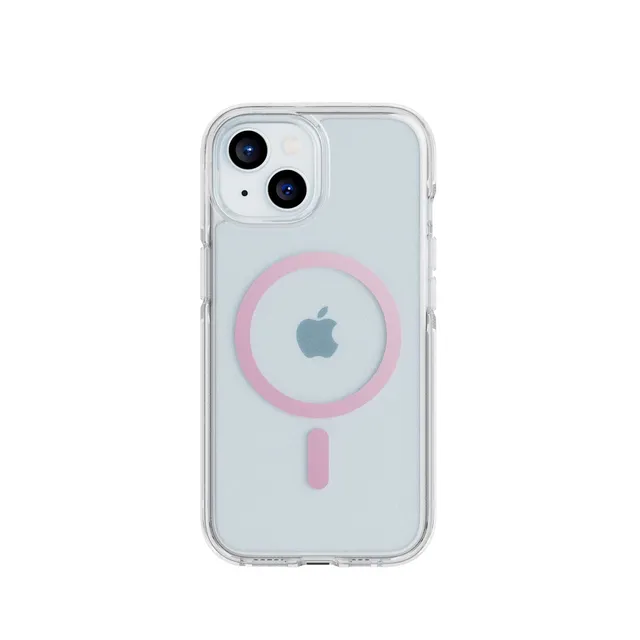 tech21-flexquartz-iphone-13-15-handyh-lle-clear-pink-magsafe image 1
